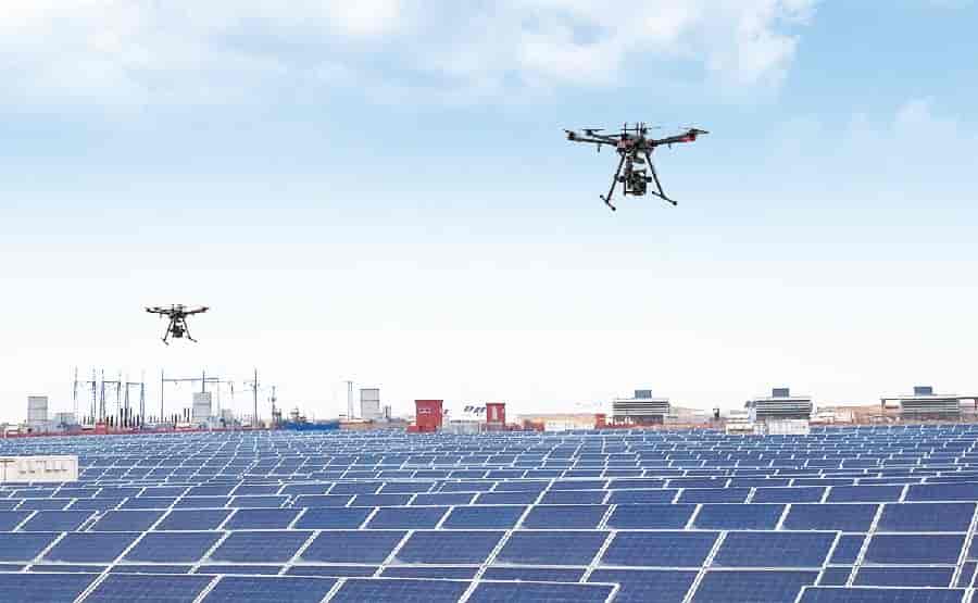 浙江某鎮20MW光伏發電項目無人機巡檢項目